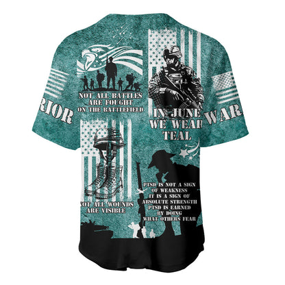 Veteran PTSD Baseball Jersey Not A Sign Of Weakness It Is Earned By Doing What Others Fear
