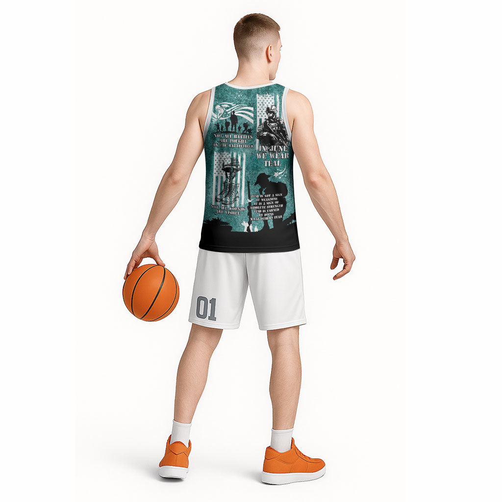 Veteran PTSD Basketball Jersey Not A Sign Of Weakness It Is Earned By Doing What Others Fear