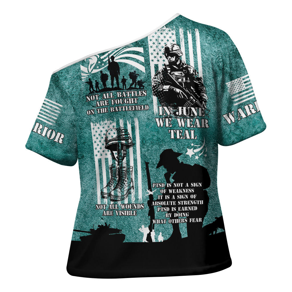Veteran PTSD Cross Shoulder Shirt Not A Sign Of Weakness It Is Earned By Doing What Others Fear