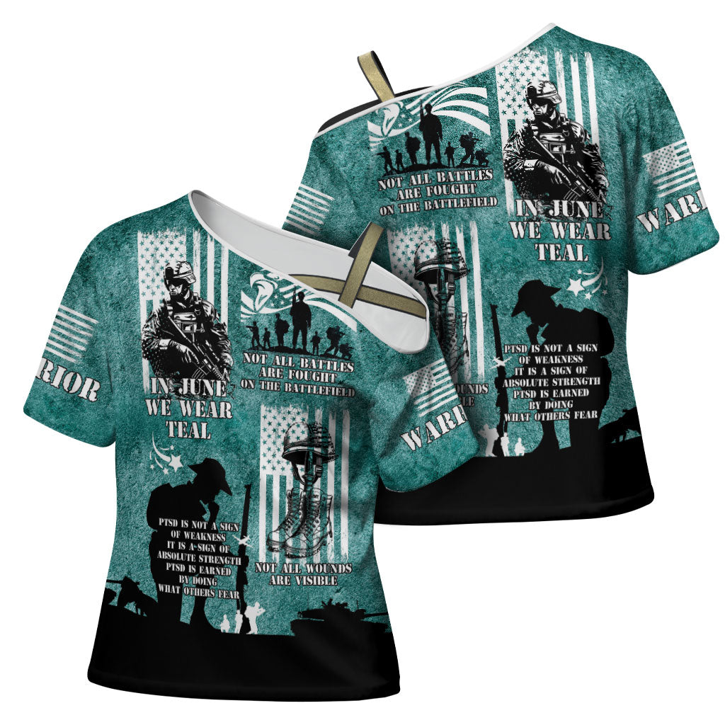 Veteran PTSD Cross Shoulder Shirt Not A Sign Of Weakness It Is Earned By Doing What Others Fear