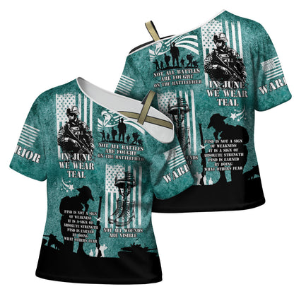 Veteran PTSD Cross Shoulder Shirt Not A Sign Of Weakness It Is Earned By Doing What Others Fear