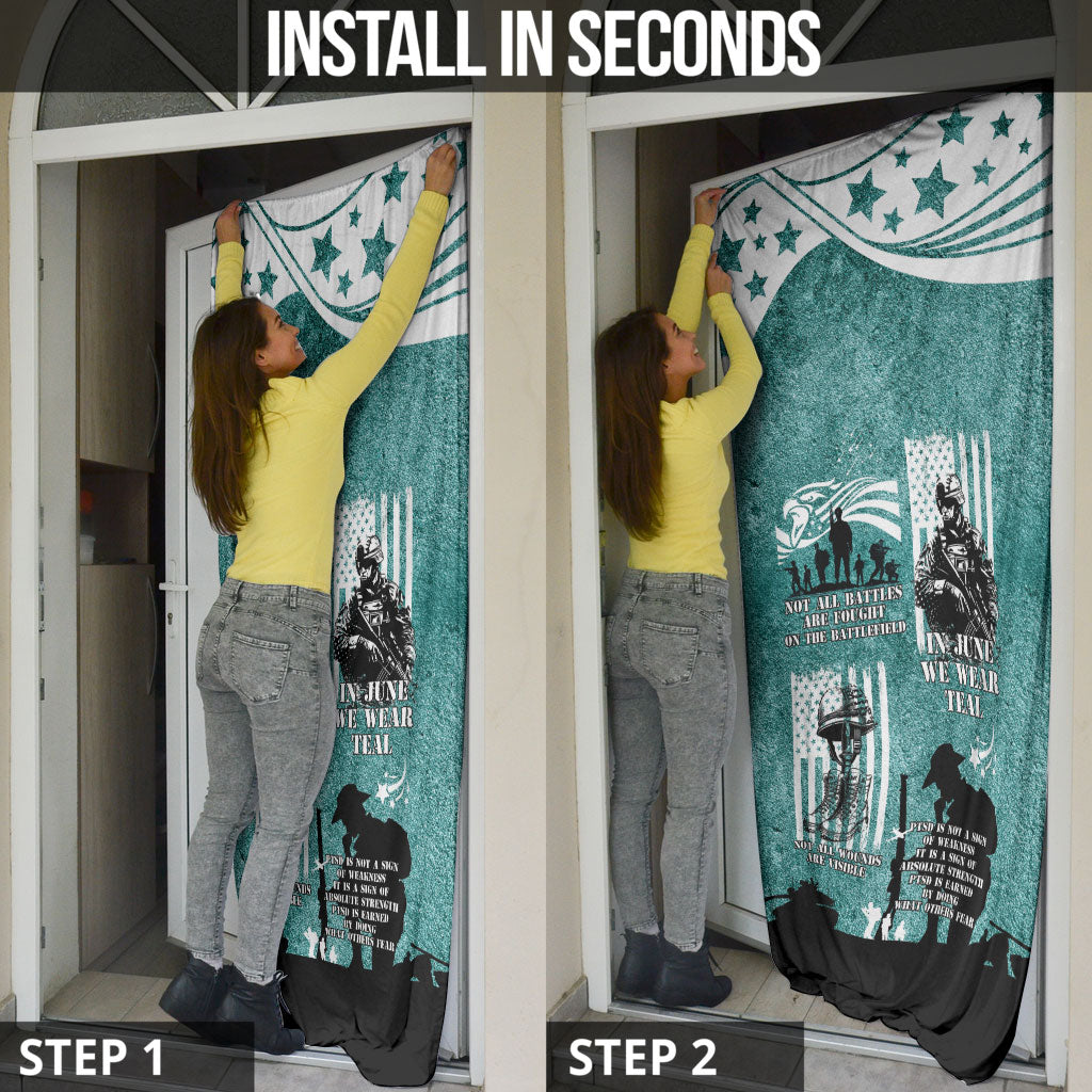 Veteran PTSD Door Cover Not A Sign Of Weakness It Is Earned By Doing What Others Fear