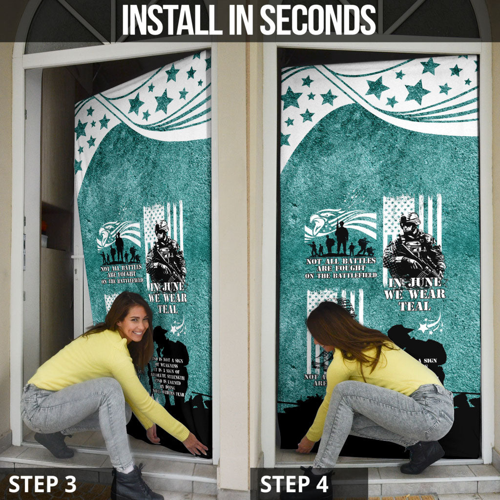Veteran PTSD Door Cover Not A Sign Of Weakness It Is Earned By Doing What Others Fear