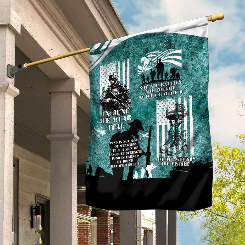 Veteran PTSD Garden Flag Not A Sign Of Weakness It Is Earned By Doing What Others Fear