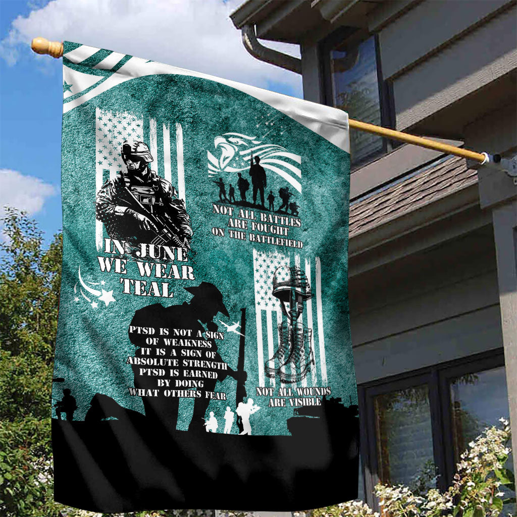 Veteran PTSD Garden Flag Not A Sign Of Weakness It Is Earned By Doing What Others Fear