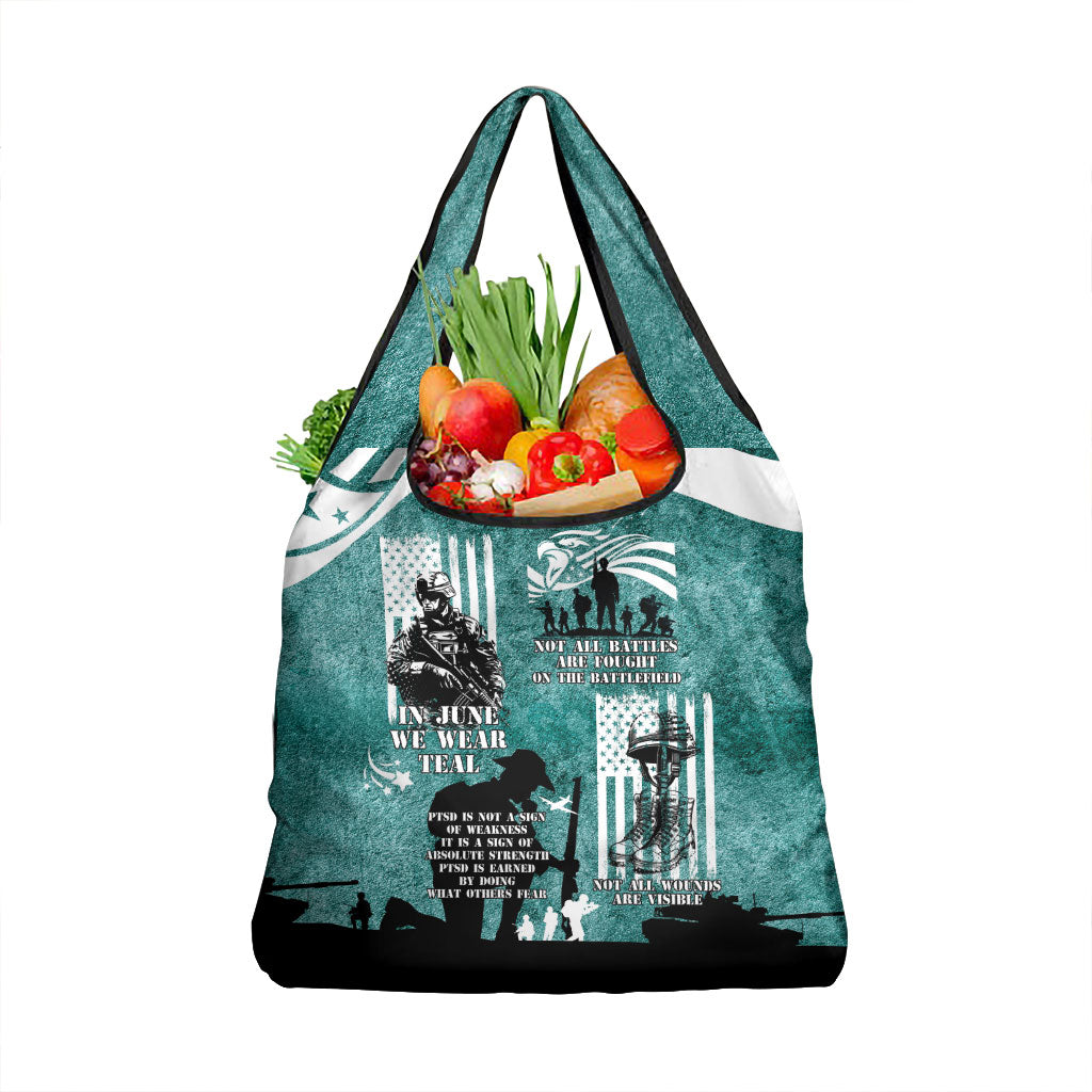 Veteran PTSD Grocery Bag Not A Sign Of Weakness It Is Earned By Doing What Others Fear