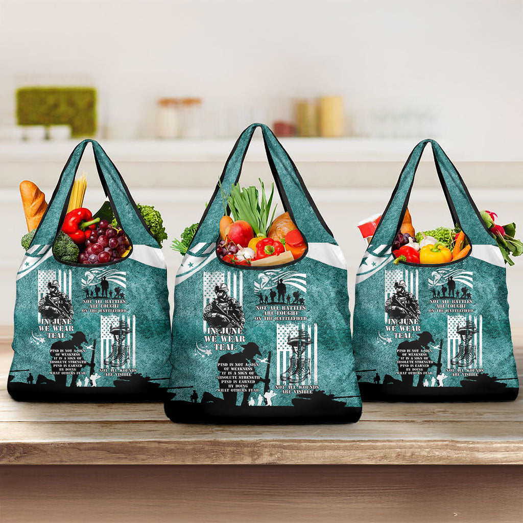 Veteran PTSD Grocery Bag Not A Sign Of Weakness It Is Earned By Doing What Others Fear