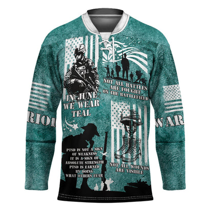 Veteran PTSD Hockey Jersey Not A Sign Of Weakness It Is Earned By Doing What Others Fear