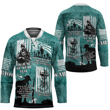 Veteran PTSD Hockey Jersey Not A Sign Of Weakness It Is Earned By Doing What Others Fear