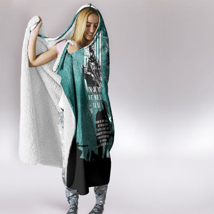 Veteran PTSD Hooded Blanket Not A Sign Of Weakness It Is Earned By Doing What Others Fear