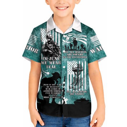Veteran PTSD Kid Hawaiian Shirt Not A Sign Of Weakness It Is Earned By Doing What Others Fear