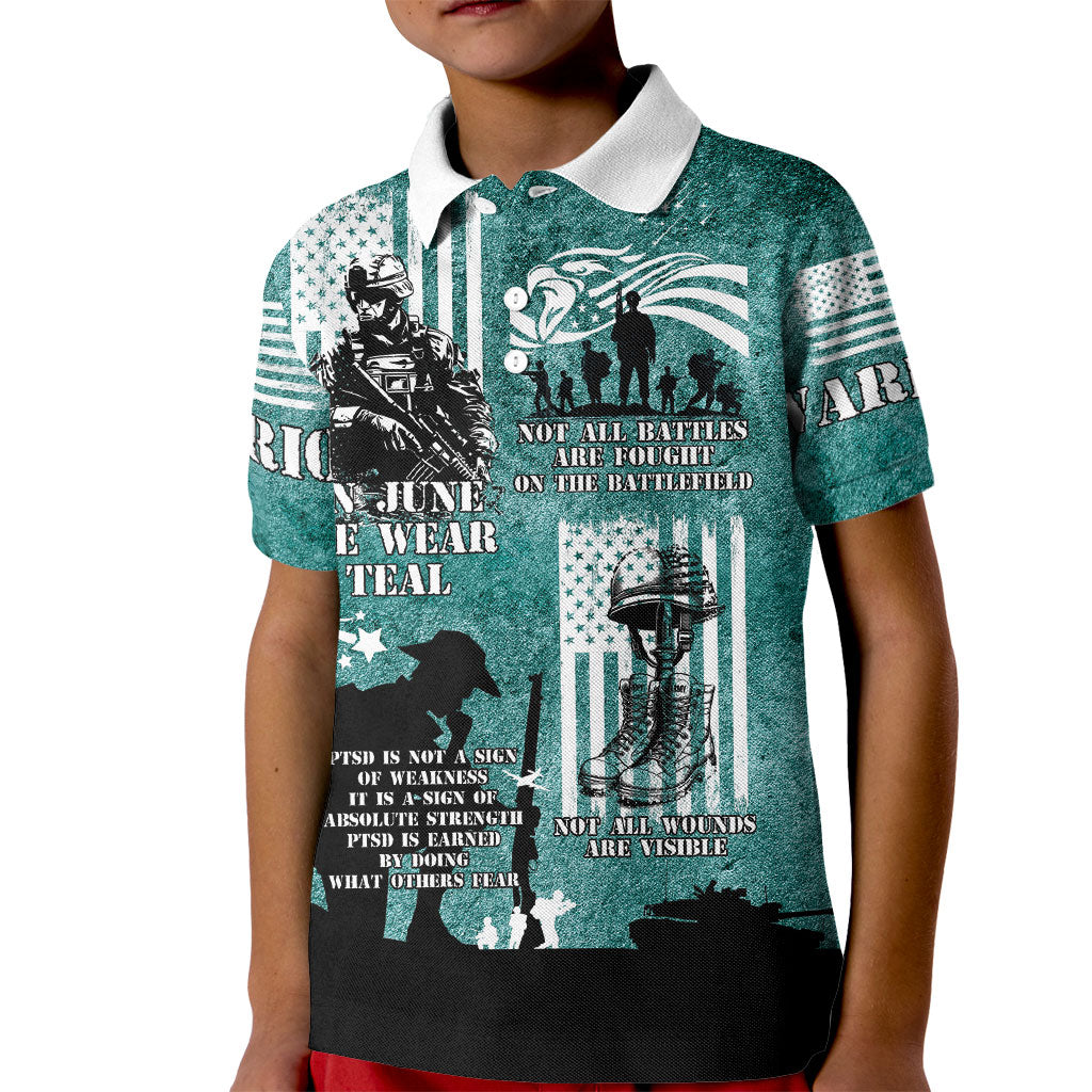 Veteran PTSD Kid Polo Shirt Not A Sign Of Weakness It Is Earned By Doing What Others Fear