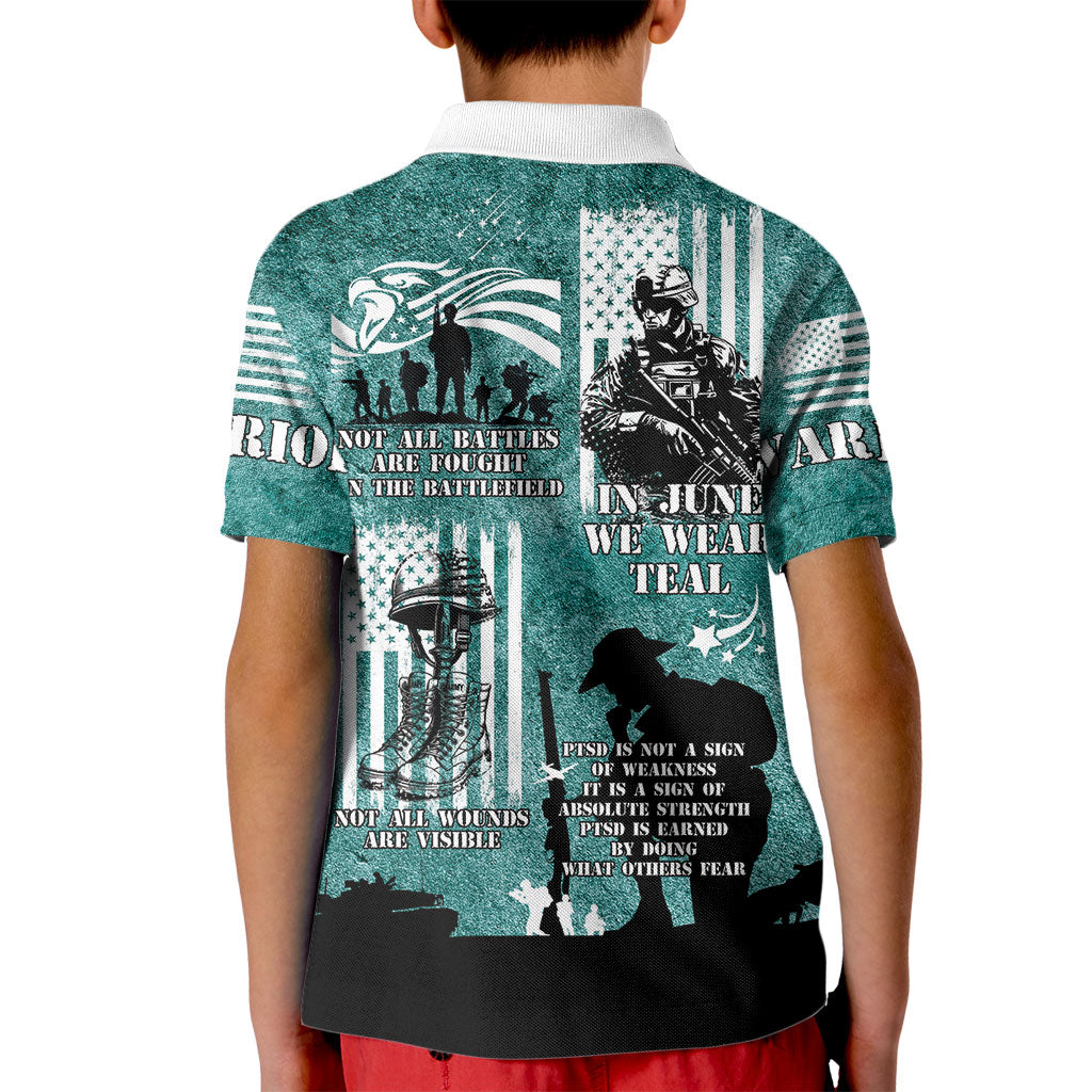 Veteran PTSD Kid Polo Shirt Not A Sign Of Weakness It Is Earned By Doing What Others Fear