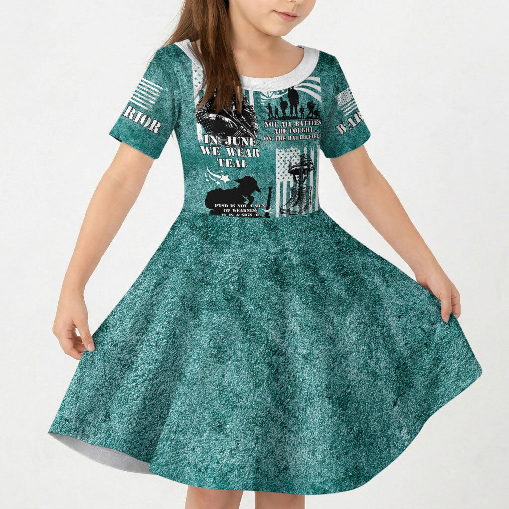 Veteran PTSD Kid Short Sleeve Dress Not A Sign Of Weakness It Is Earned By Doing What Others Fear