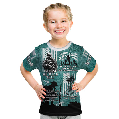 Veteran PTSD Kid T Shirt Not A Sign Of Weakness It Is Earned By Doing What Others Fear