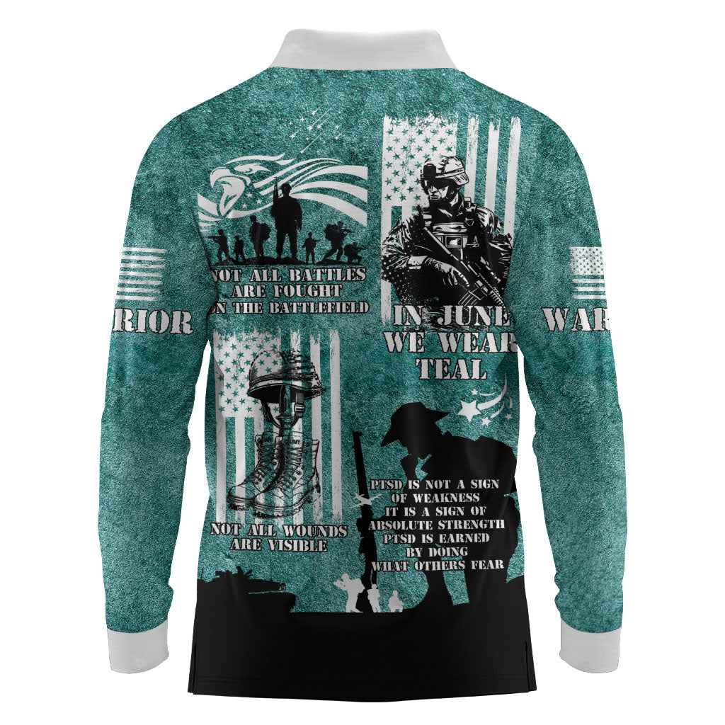 Veteran PTSD Long Sleeve Polo Shirt Not A Sign Of Weakness It Is Earned By Doing What Others Fear