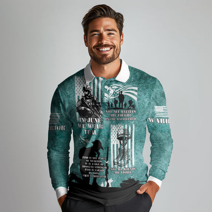 Veteran PTSD Long Sleeve Polo Shirt Not A Sign Of Weakness It Is Earned By Doing What Others Fear