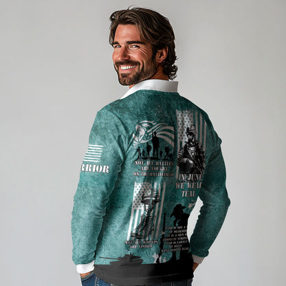 Veteran PTSD Long Sleeve Polo Shirt Not A Sign Of Weakness It Is Earned By Doing What Others Fear