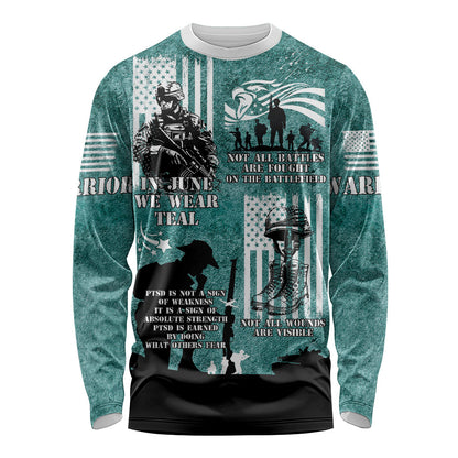 Veteran PTSD Long Sleeve Shirt Not A Sign Of Weakness It Is Earned By Doing What Others Fear