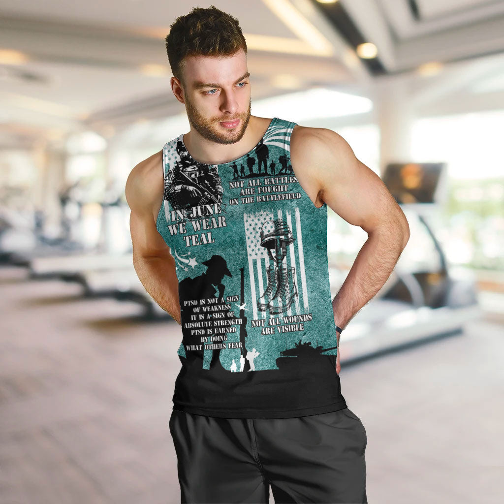 Veteran PTSD Men Tank Top Not A Sign Of Weakness It Is Earned By Doing What Others Fear