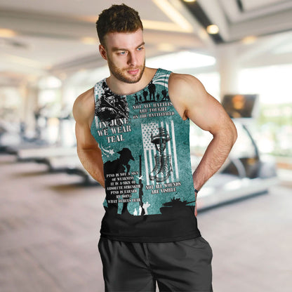 Veteran PTSD Men Tank Top Not A Sign Of Weakness It Is Earned By Doing What Others Fear