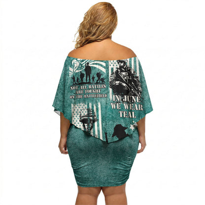 Veteran PTSD Off Shoulder Short Dress Not A Sign Of Weakness It Is Earned By Doing What Others Fear