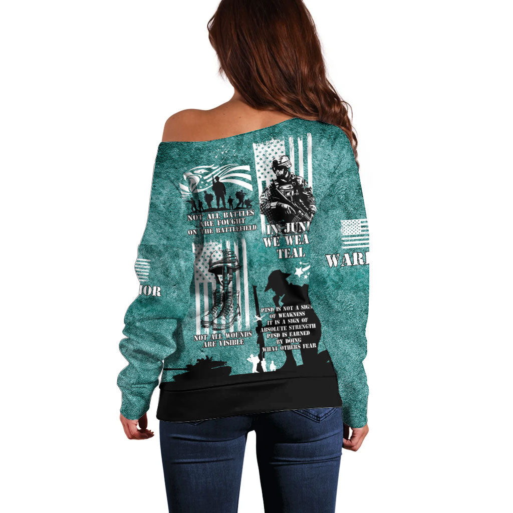 Veteran PTSD Off Shoulder Sweater Not A Sign Of Weakness It Is Earned By Doing What Others Fear