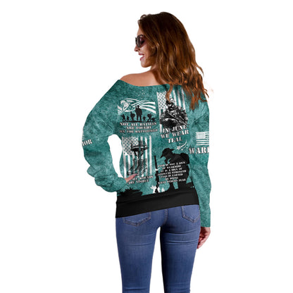 Veteran PTSD Off Shoulder Sweater Not A Sign Of Weakness It Is Earned By Doing What Others Fear