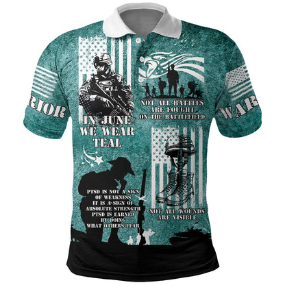 Veteran PTSD Polo Shirt Not A Sign Of Weakness It Is Earned By Doing What Others Fear