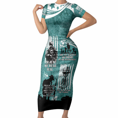 Veteran PTSD Short Sleeve Bodycon Dress Not A Sign Of Weakness It Is Earned By Doing What Others Fear