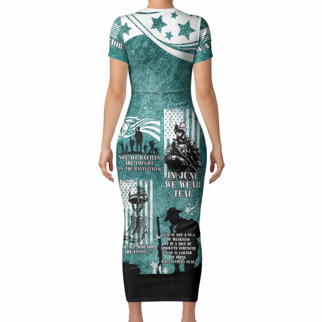 Veteran PTSD Short Sleeve Bodycon Dress Not A Sign Of Weakness It Is Earned By Doing What Others Fear