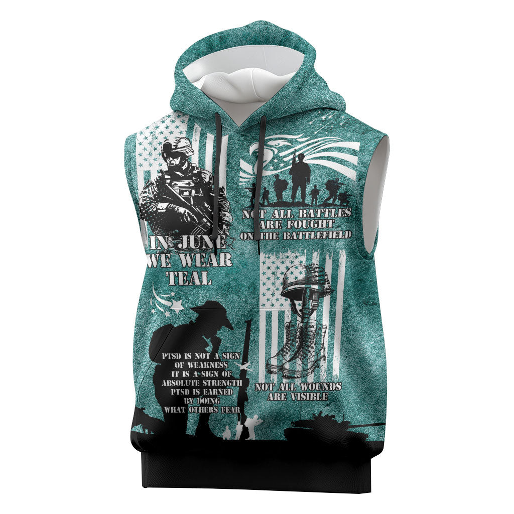 Veteran PTSD Sleeveless Hoodie Not A Sign Of Weakness It Is Earned By Doing What Others Fear