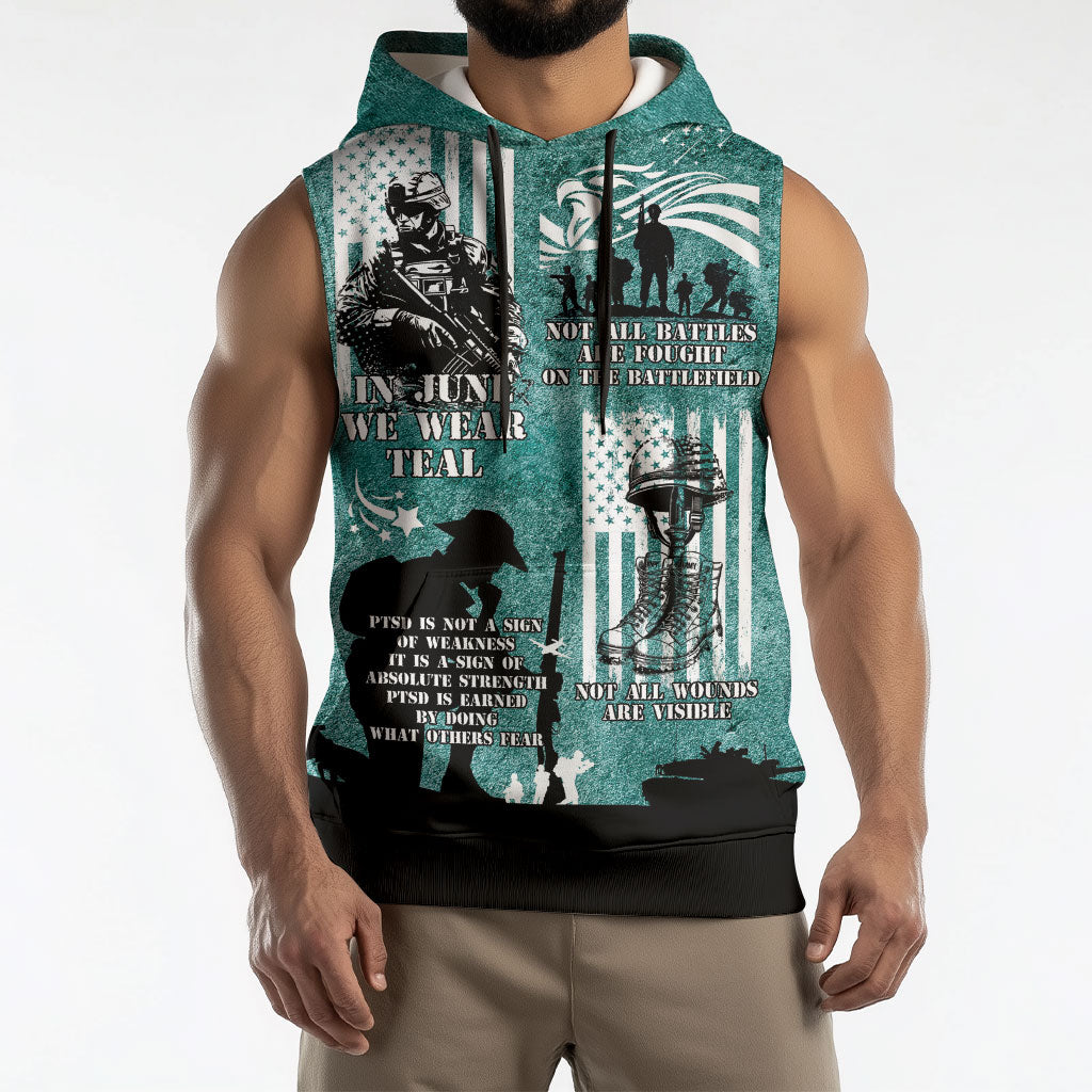 Veteran PTSD Sleeveless Hoodie Not A Sign Of Weakness It Is Earned By Doing What Others Fear