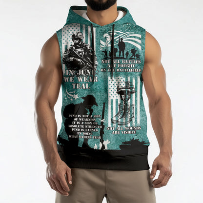 Veteran PTSD Sleeveless Hoodie Not A Sign Of Weakness It Is Earned By Doing What Others Fear