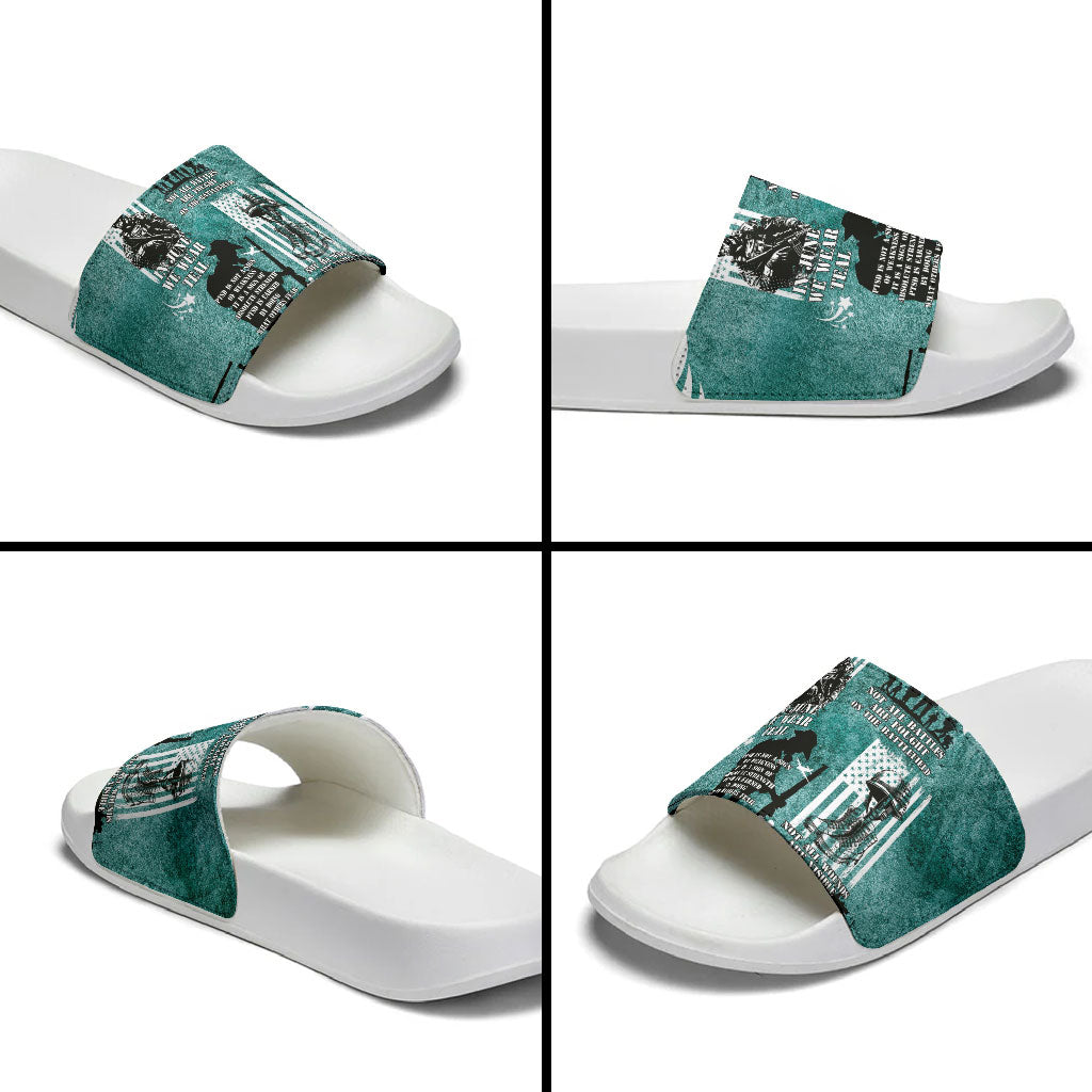 Veteran PTSD Slide Sandals Not A Sign Of Weakness It Is Earned By Doing What Others Fear