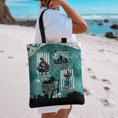 Veteran PTSD Tote Bag Not A Sign Of Weakness It Is Earned By Doing What Others Fear