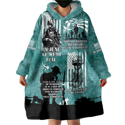 Veteran PTSD Wearable Blanket Hoodie Not A Sign Of Weakness It Is Earned By Doing What Others Fear