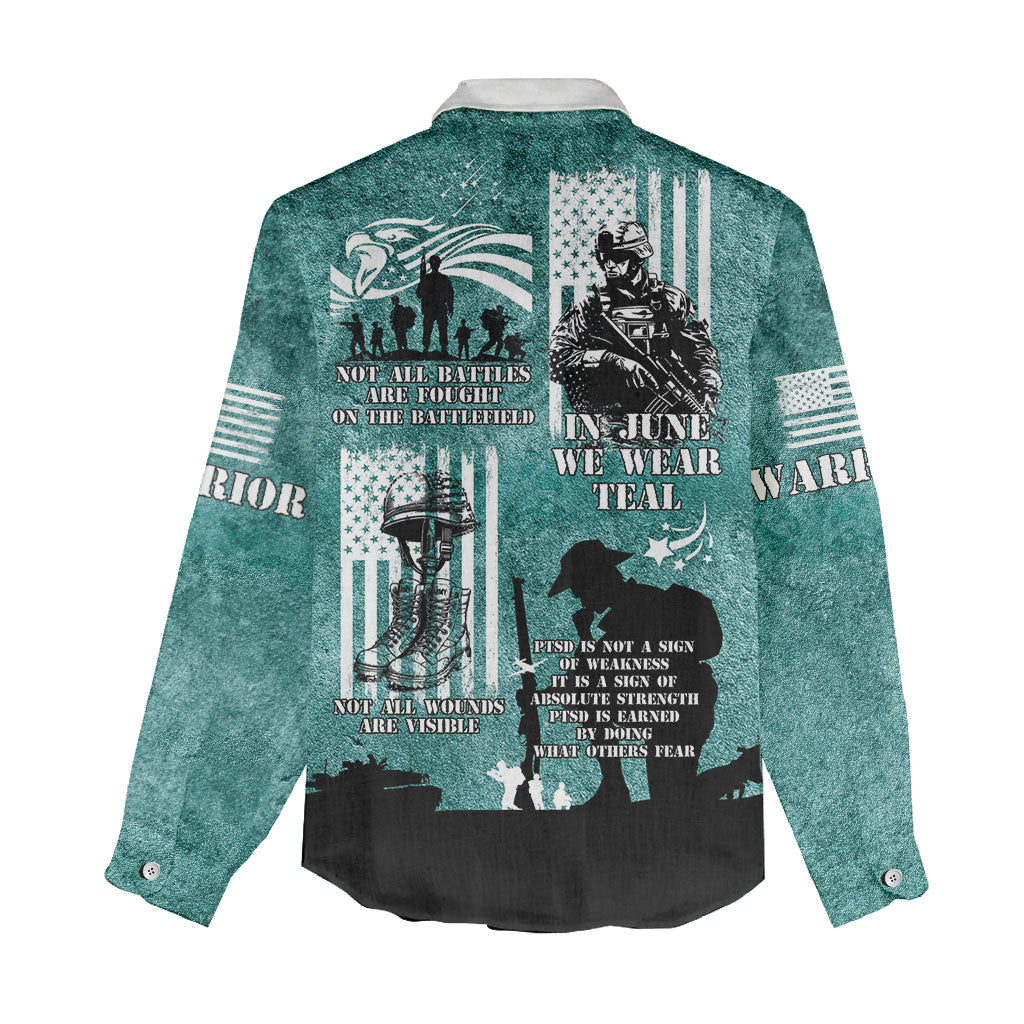 Veteran PTSD Women Casual Shirt Not A Sign Of Weakness It Is Earned By Doing What Others Fear