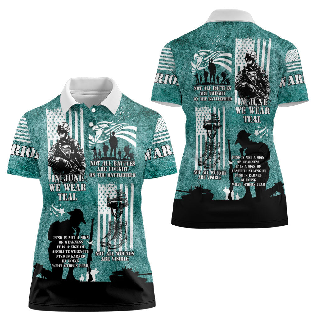 Veteran PTSD Women Polo Shirt Not A Sign Of Weakness It Is Earned By Doing What Others Fear