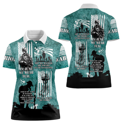 Veteran PTSD Women Polo Shirt Not A Sign Of Weakness It Is Earned By Doing What Others Fear