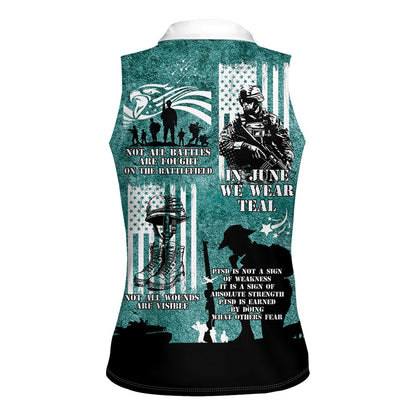 Veteran PTSD Women Sleeveless Polo Shirt Not A Sign Of Weakness It Is Earned By Doing What Others Fear