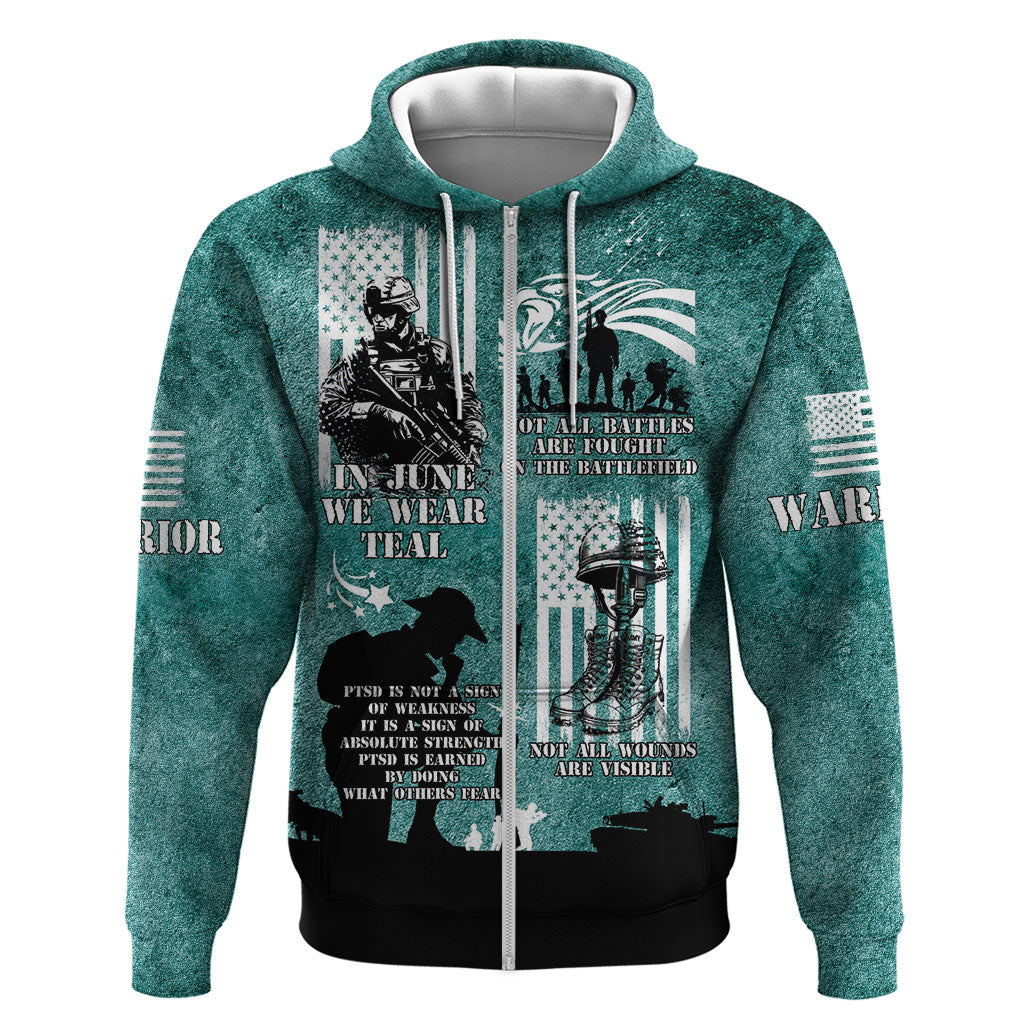 Veteran PTSD Zip Hoodie Not A Sign Of Weakness It Is Earned By Doing What Others Fear