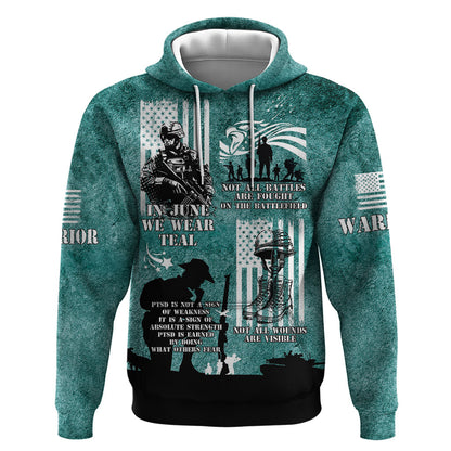 Veteran PTSD Zip Hoodie Not A Sign Of Weakness It Is Earned By Doing What Others Fear