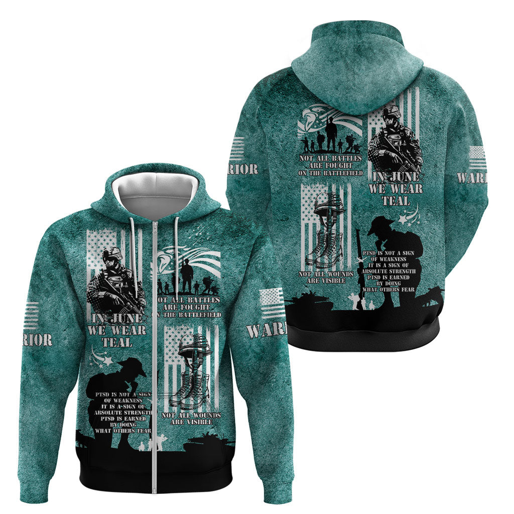 Veteran PTSD Zip Hoodie Not A Sign Of Weakness It Is Earned By Doing What Others Fear