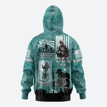 Veteran PTSD Zip Hoodie Not A Sign Of Weakness It Is Earned By Doing What Others Fear