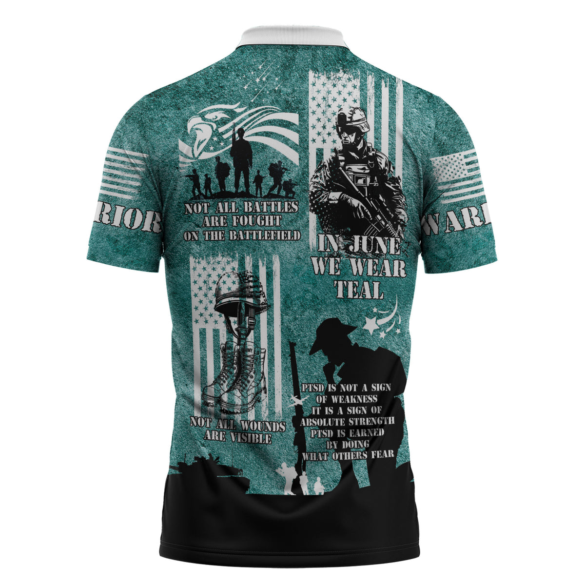 Veteran PTSD Zipper Polo Shirt Not A Sign Of Weakness It Is Earned By Doing What Others Fear