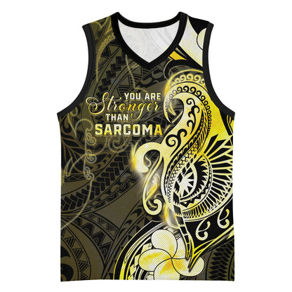Sarcoma Support Basketball Jersey You Are Stronger Than Sarcoma