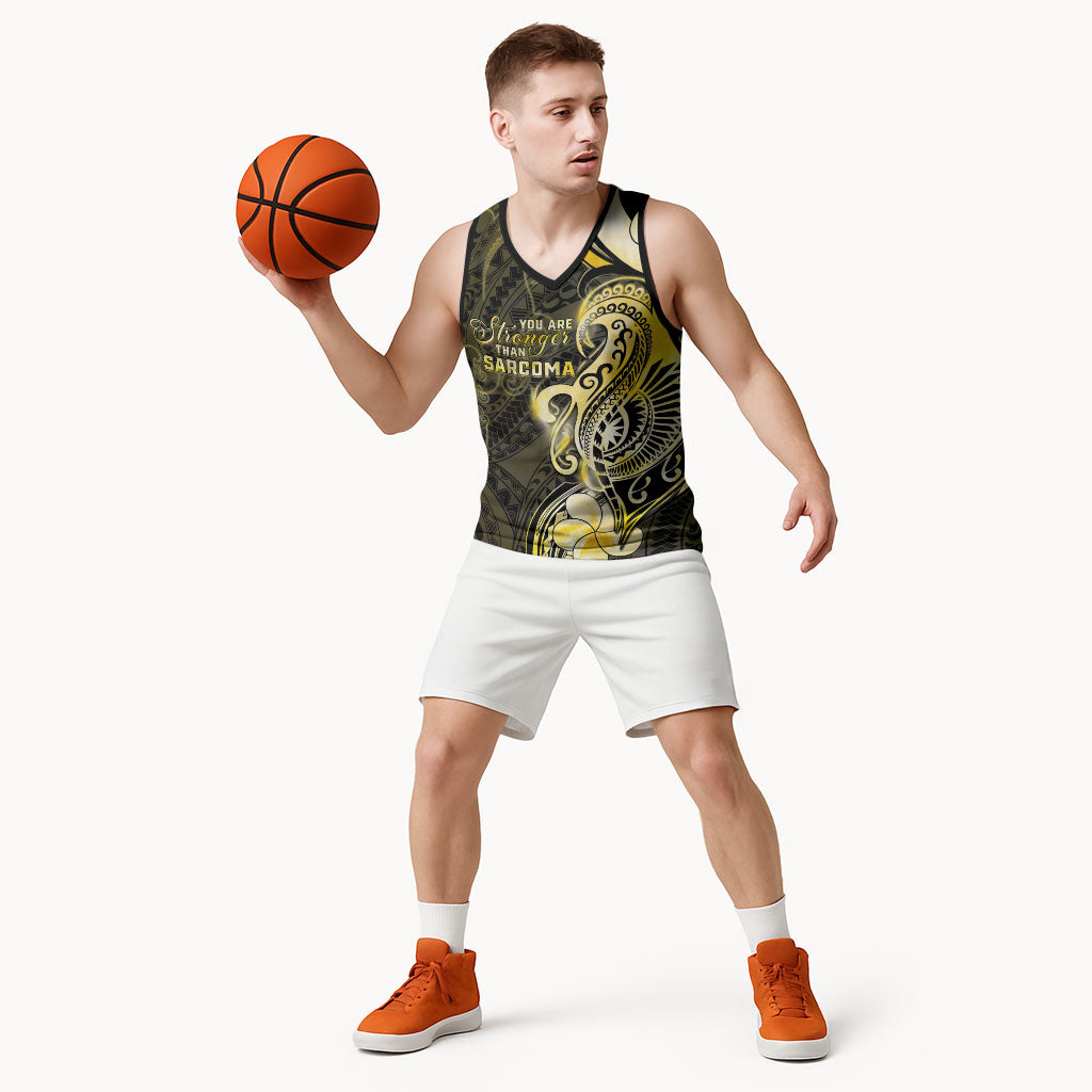 Sarcoma Support Basketball Jersey You Are Stronger Than Sarcoma