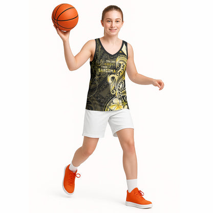 Sarcoma Support Basketball Jersey You Are Stronger Than Sarcoma
