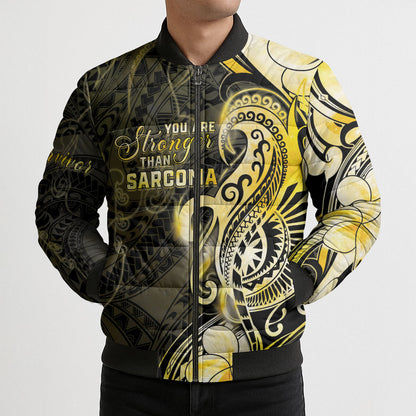 Sarcoma Support Bomber Puffer Jacket You Are Stronger Than Sarcoma